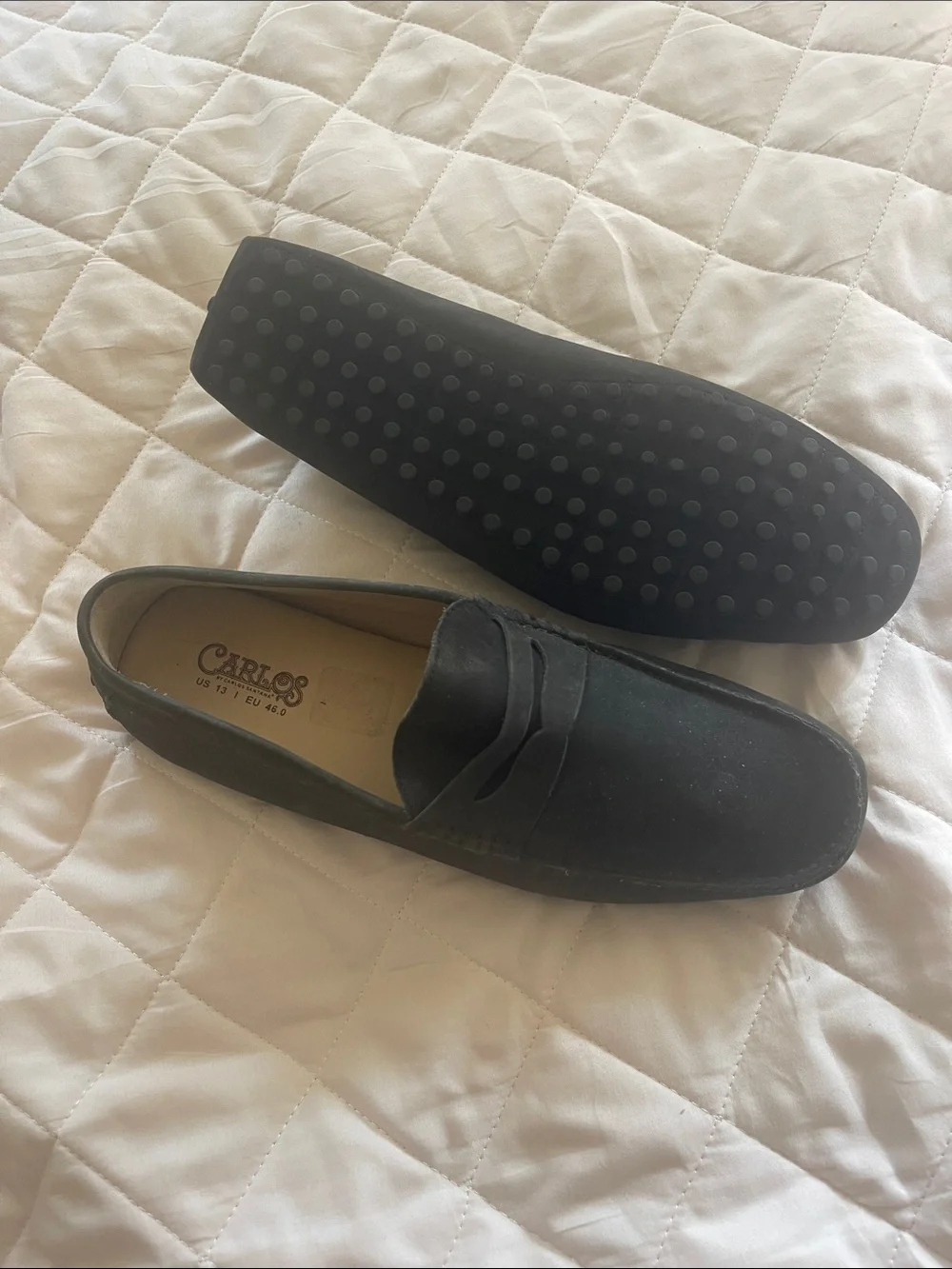 Carlos Santana black suede